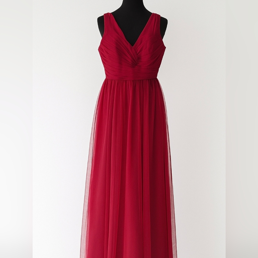 SORELLA VITA Red Lace Bridesmaid Prom Dress Tulle Skirt Sz US 22